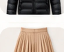 Beige pleated skirt